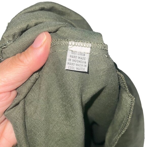 Coco Rose Womens Dress One Size Green Lagenlook Pockets Midi Crew Neck - Picture 6 of 8